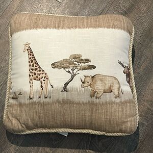 WAVERLY Safari‎ Animal  Cotton Pillow 15 inch Throw